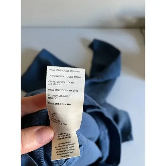 Anthropologie Audra Utility Pants Blue Women's Size 29 - Picture 9 of 11